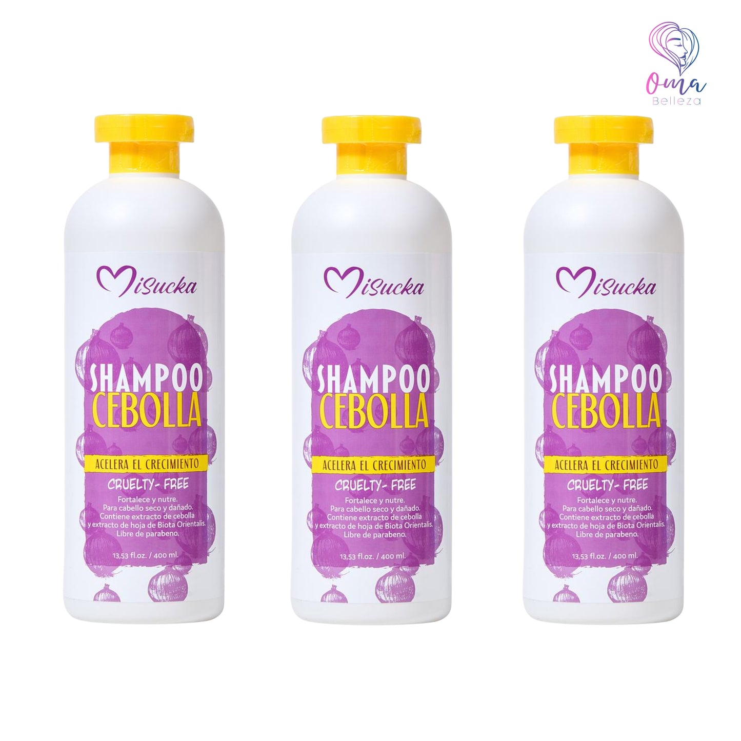 Pack 3 Shampoo Cebolla crecimiento