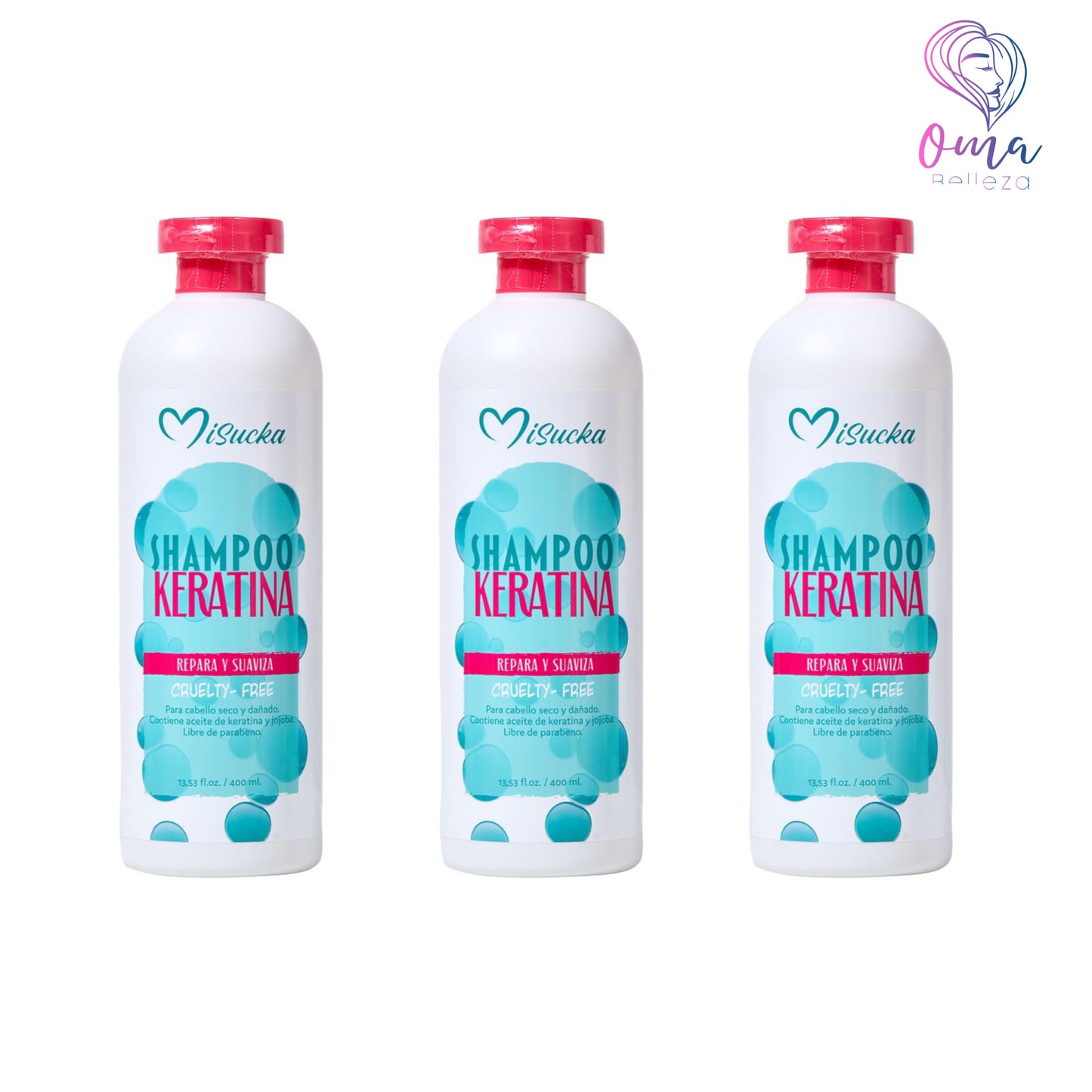 Pack 3 shampoo Reparador Keratina